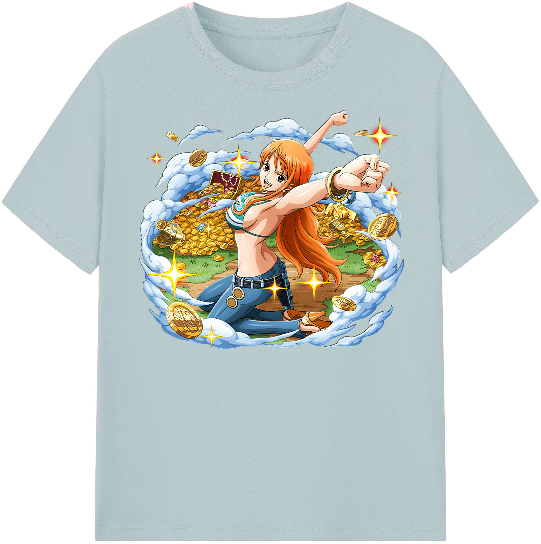 ワンピース ナミ ONE PIECE Nami 綿100％半袖Tシャツ（フロントプリント）